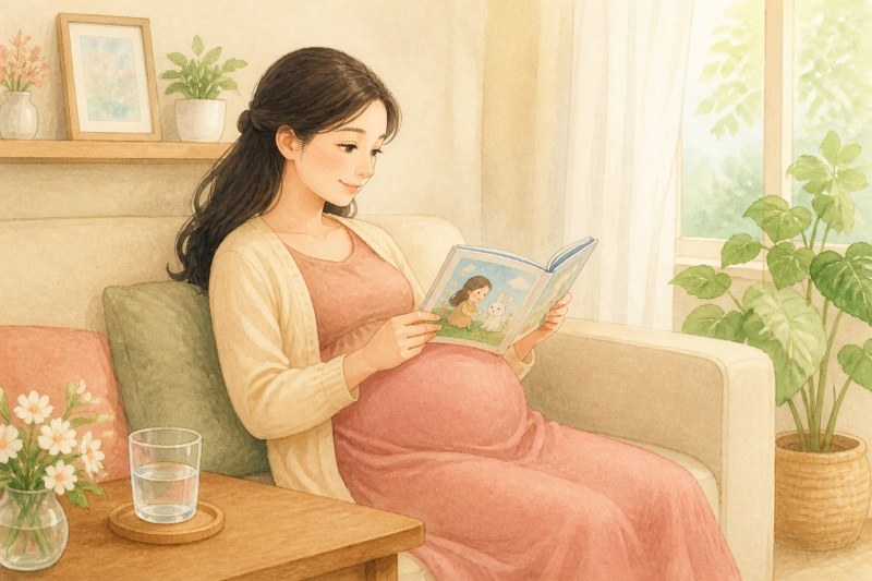 Mẹ có thể bắt đầu khi cơ thể thoải mái, với tư thế có điểm tựa và giọng đọc tự nhiên