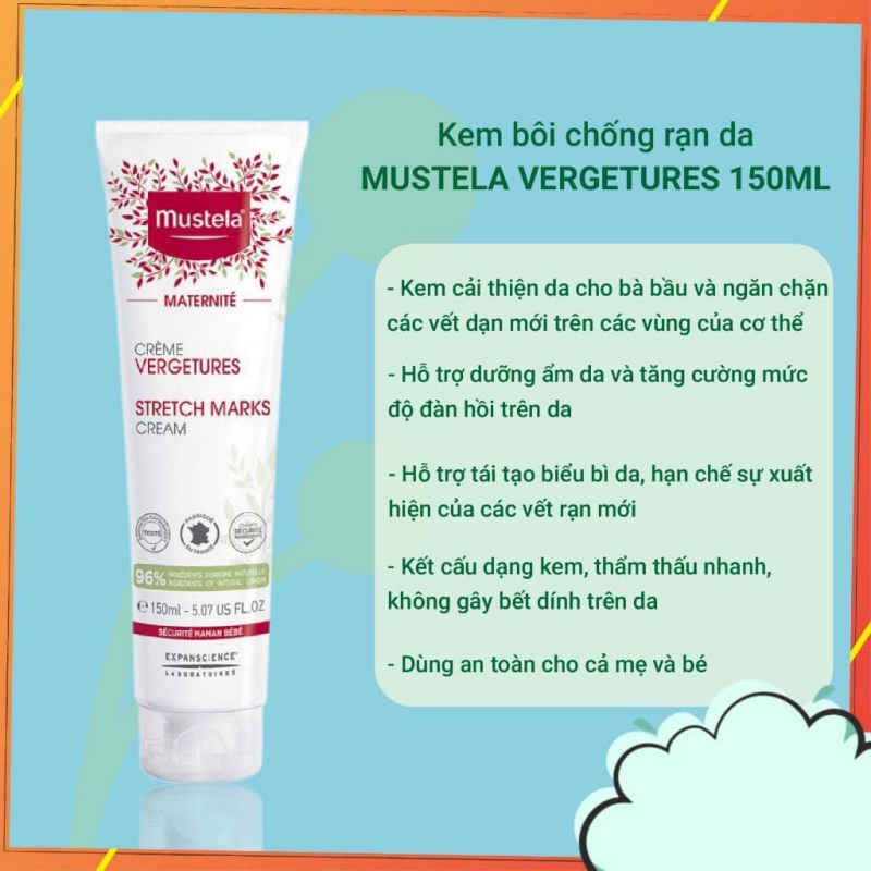 Kem chống rạn da Mustela cho mẹ bầu