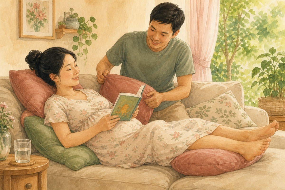 Tư thế, thời lượng và người đọc nên được điều chỉnh theo sự thoải mái của mẹ