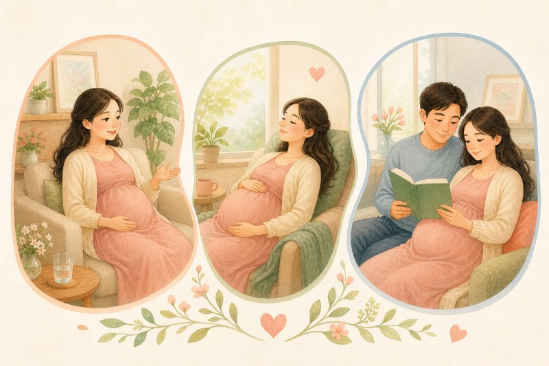 Ảnh 2. Kế hoạch tháng 7–9 cần điều chỉnh dần theo tuổi thai, sức khỏe và mức độ mệt của mẹ.