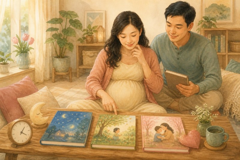 Mẹ có thể chọn truyện theo thời gian, trạng thái cơ thể và bầu không khí mong muốn