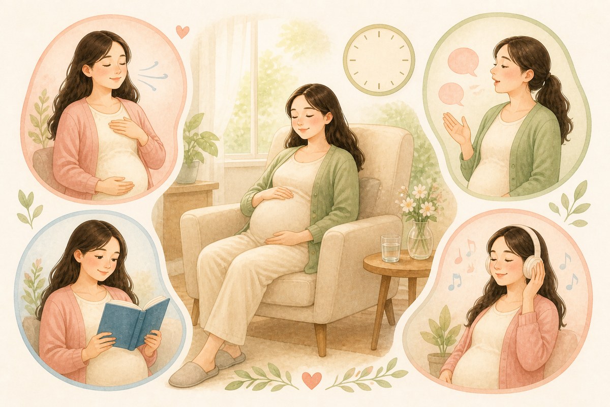 Ảnh 4. Một buổi thực hành ngắn có thể kết hợp thả lỏng, trò chuyện, đọc vài phút và nghe nhạc ở mức dễ chịu.